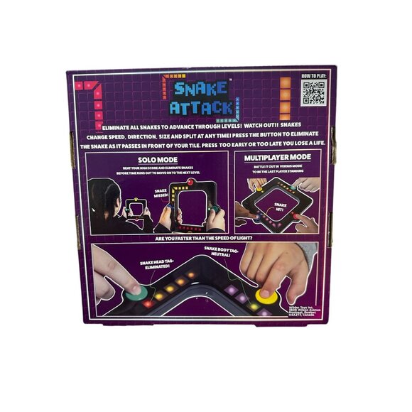 Snake Attack Electronic Handheld Game – Solo and Multiplayer Reflex Game for Kid - Picture 2 of 5